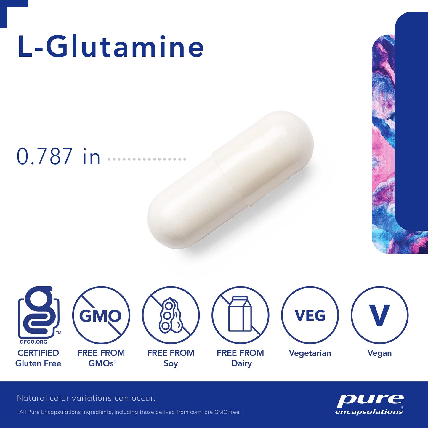 Pure Encapsulations L-Glutamine 500 mg | Immune & Digestive Support • 90 Capsules