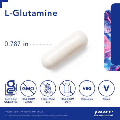 Pure Encapsulations L-Glutamine 500 mg | Immune & Digestive Support • 90 Capsules