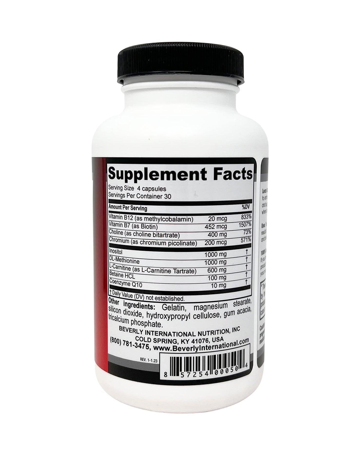 Beverly International Lean Out 120 Caps | Fat Burner with Metabolic Support | Lipotropics | AM & PM Stackable