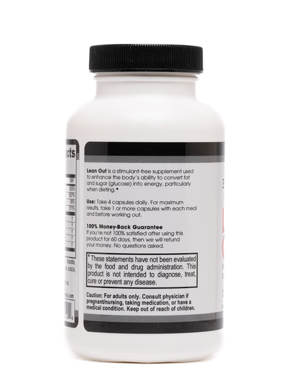 Beverly International Lean Out 120 Caps | Fat Burner with Metabolic Support | Lipotropics | AM & PM Stackable