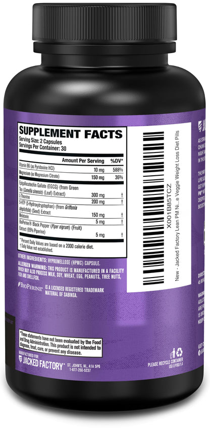 Lean PM Night Time Fat Burner & Sleep Aid – Stimulant-Free | Jacked Factory