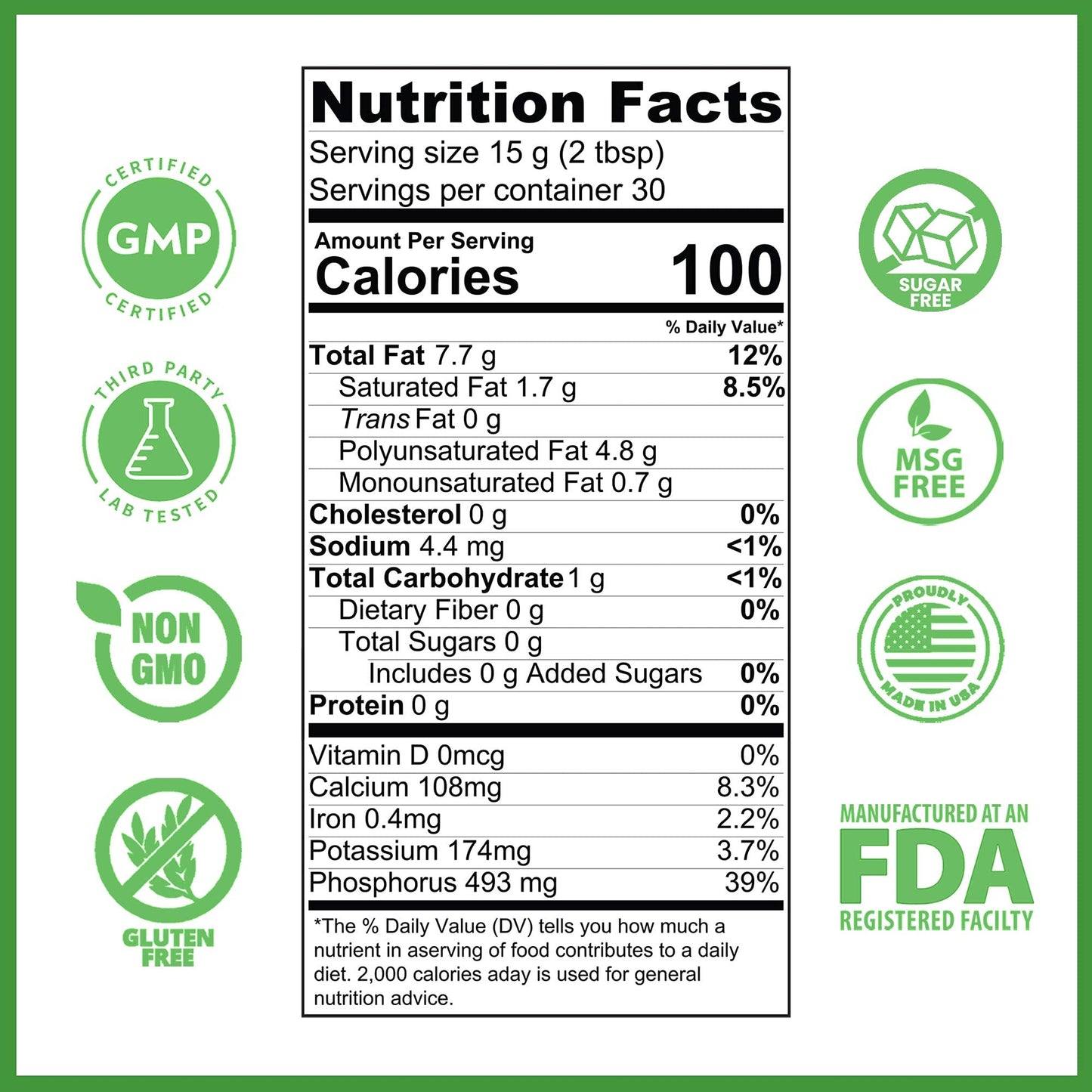 Lecithin Granules Supplement | Natural Soy Lecithin Powder | Phosphatidylcholine | Brain Health & Immune Support | 16 oz