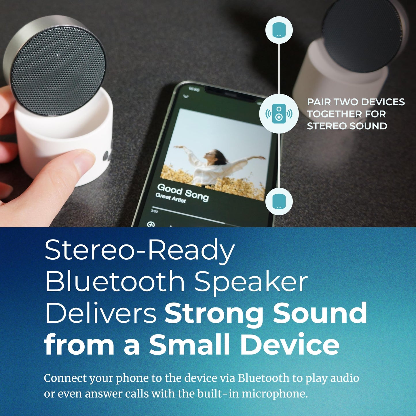 LectroFan Micro 2: Portable Bluetooth Speaker & White Noise Machine for Travel — 11 Non-Looping Sounds