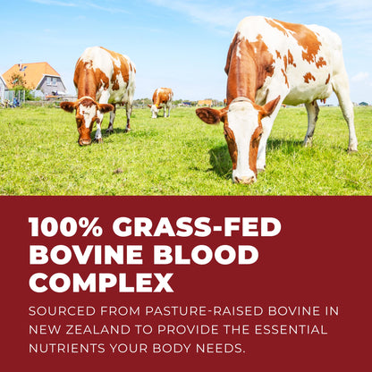 Left Coast Performance Grass-Fed Bovine Blood & Beef Liver Supplement – NZ Pasture Raised, Freeze-Dried, 180 Capsules