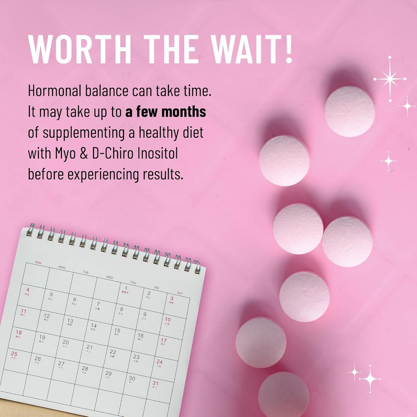 Legendairy Milk Pure Inositol Chewable Tablets 40:1 | Hormonal Balance & Fertility Support (90-Day Pack)