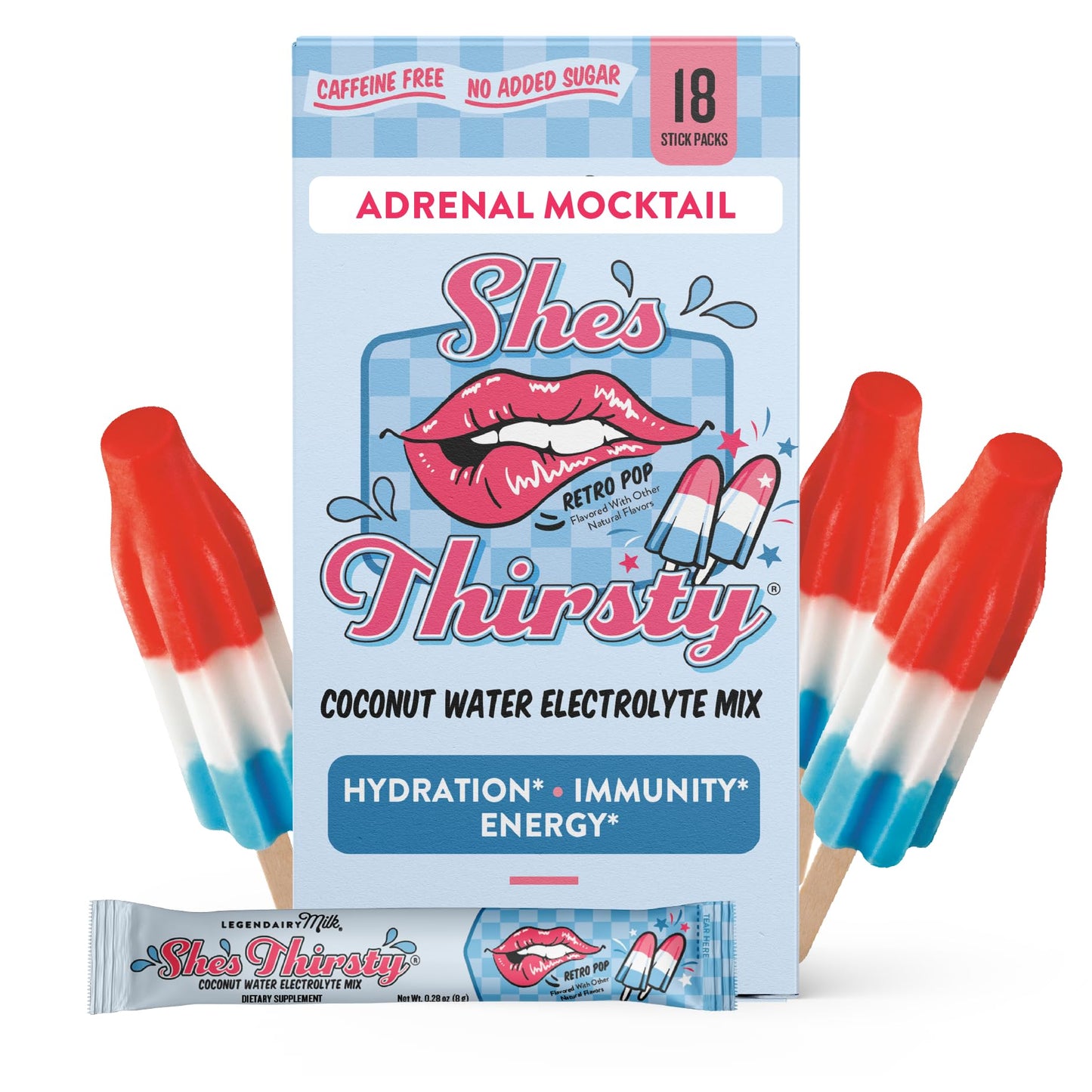 Legendairy Milk She's Thirsty – Hydration Packets, Cortisol Support