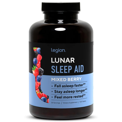 Legion Lunar Sleep Aid Chewables | Melatonin, L-Glycine – 30 Servings