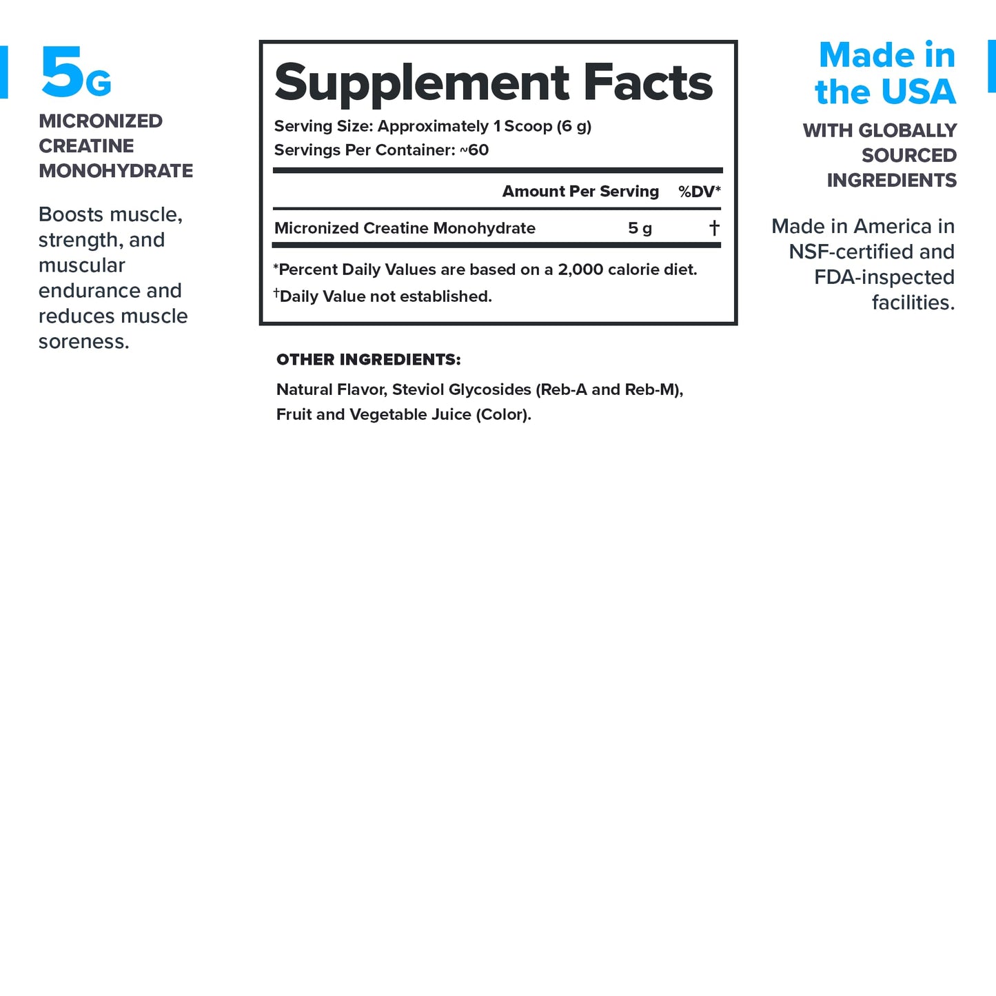 LEGION Micronized Creatine Monohydrate - Fruit Punch, 60 Servings | Muscle Gain & Recovery