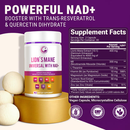 LEGRANO Lions Mane NAD+ Capsule – Focus & Brain Health
