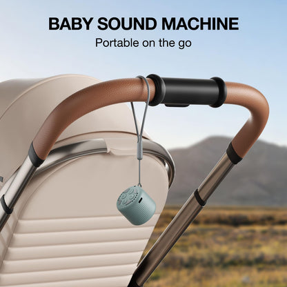 LEICEX White Noise Machine Mini Travel Sound Machine – 15 Sounds, 22h Battery, Slate