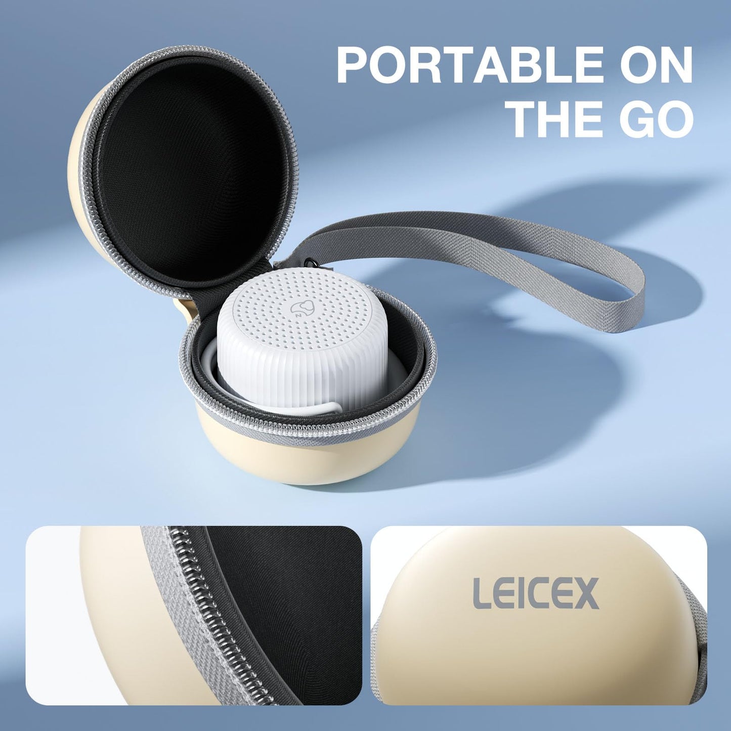 LEICEX Portable Sound Machine Case | Custom-Fit Travel Case for Mini Sound Machines