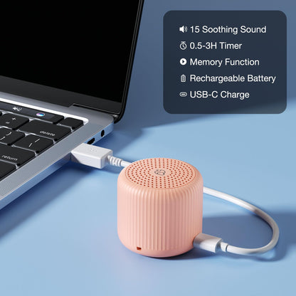 LEICEX White Noise Machine – Portable Travel Sound Machine, 15 Sounds, 22h Battery, USB-C