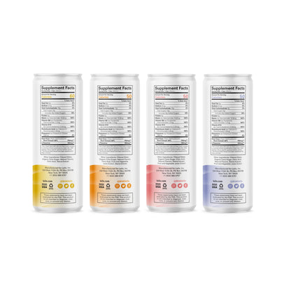 LEILO Kava Powered Sparkling Relaxation Drink | Classic Variety Pack – Raspberry Hibiscus, Tangerine Mango & BlackBerry Orange (12 x 12 oz Cans)