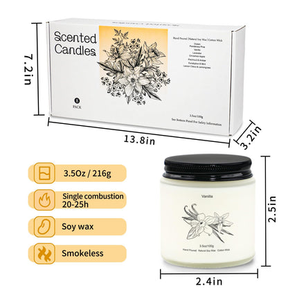 8-Pack Aromatherapy Soy Wax Candles for Women | Gift Ideas for Mother's Day