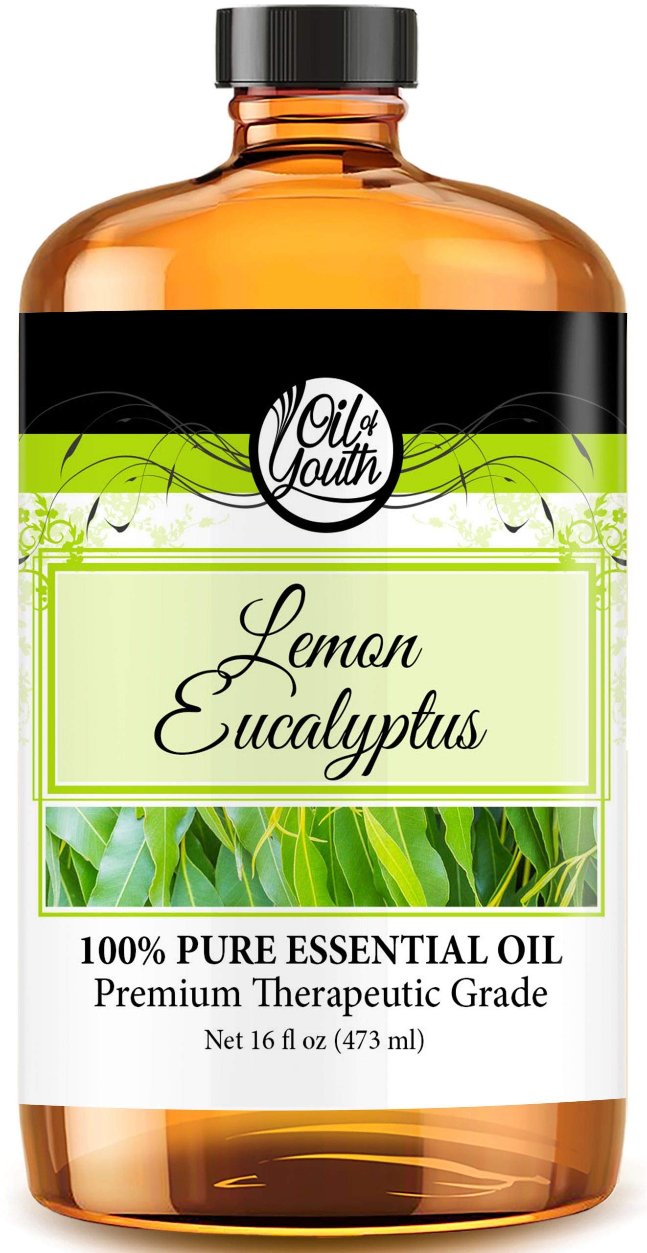 Oil of Youth Lemon Eucalyptus Essential Oil – 16oz Bulk for Aromatherapy