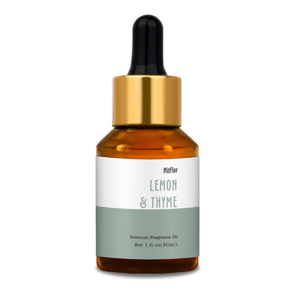 Lemon & Thyme Fragrance Oil 30ml | MitFlor Premium Grade for Soap, Candle & Home Diffuser