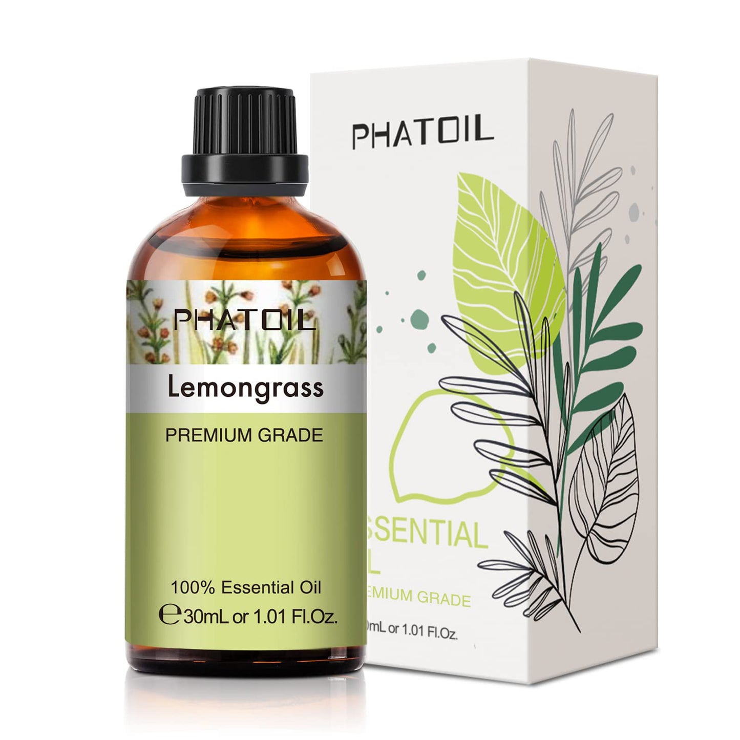 Lemongrass Essential Oil 30ml | PHATOIL - Long-Lasting Aromatherapy for Diffusers, DIY Soap & Candles