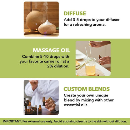 Majestic Pure Lemongrass Essential Oil - 100% Pure & Natural, Glass Dropper, 4 Fl Oz (Pack of 2)