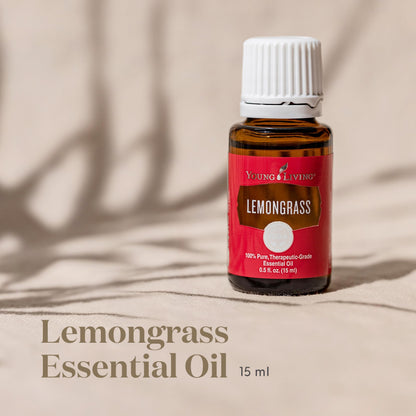 Young Living Lemongrass Essential Oil for Massage and Aromatherapy — 100% Pure, Premium-Grade, 15 ml