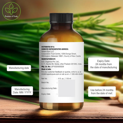 Majestic Pure Lemongrass Essential Oil - 100% Pure & Natural, Glass Dropper, 4 Fl Oz (Pack of 2)