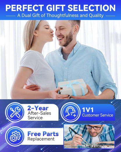 2025 Upgraded Ultrasonic Contact Lens Cleaner – 50KHz German Motor, Intelligent Chip, 3 Smart Modes, 99% Brightness, Portable Grey