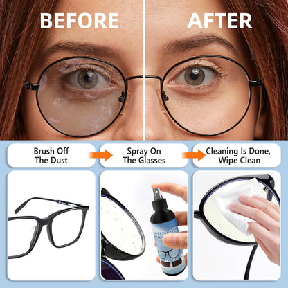 3Pcs Lens Scratch Remover Spray for Glasses – 100ml Eyeglass Repair Fluid