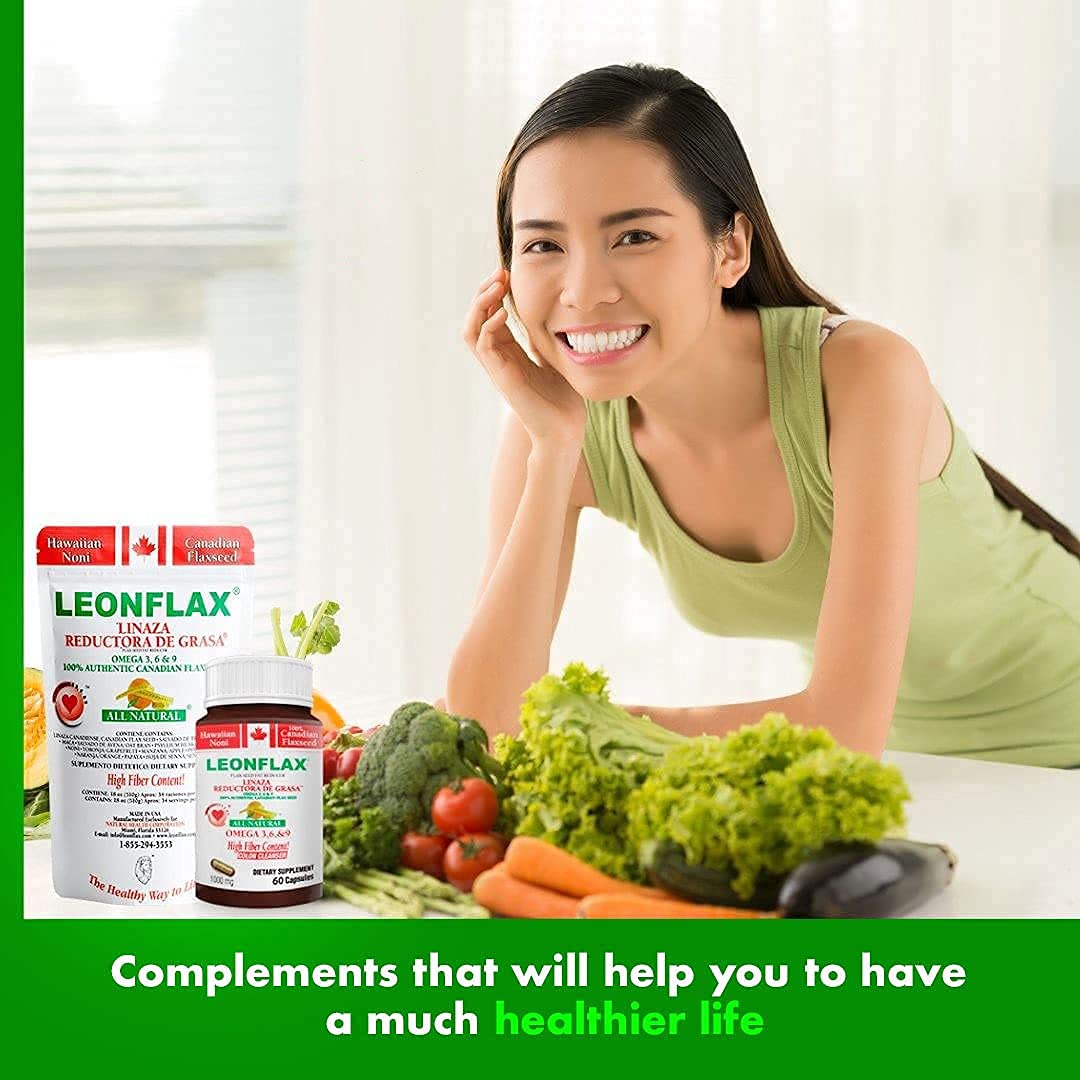 Leonflax 100% Authentic Canadian Flax Seed - 18 Oz | High Fiber & Digestive Health