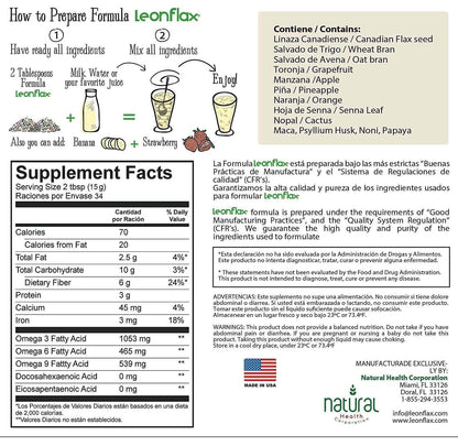 Leonflax 100% Authentic Canadian Flax Seed - 18 Oz | High Fiber & Digestive Health