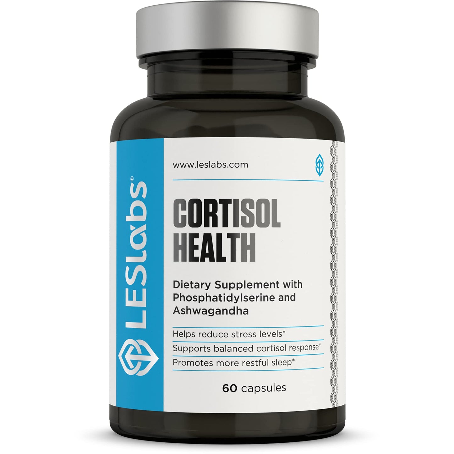 LES Labs Cortisol Health – Stress Relief, Balanced Cortisol Response & Deep Sleep – 60 Capsules (Non-GMO)