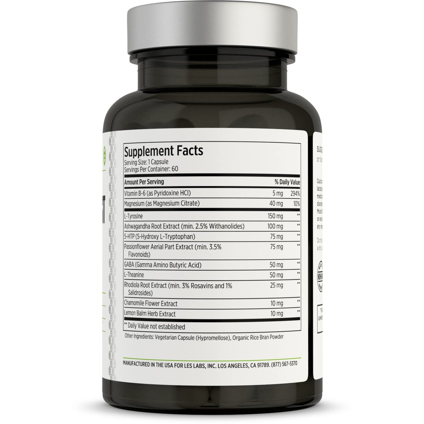 LES Labs Mood Boost – Stress Relief, Mood Support & Sleep – 60 capsules
