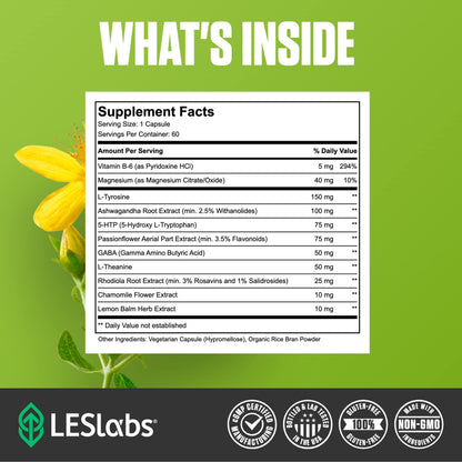 LES Labs Mood Boost – Stress Relief, Mood Support & Sleep – 60 capsules