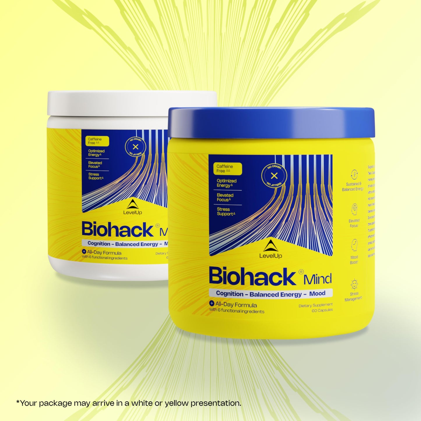 LevelUp Biohack Mind Nootropic Brain Supplement | Focus, Energy, Mood