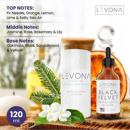 Levona Scents Black Velvette Diffuser Oils – Woody Citrus & Floral