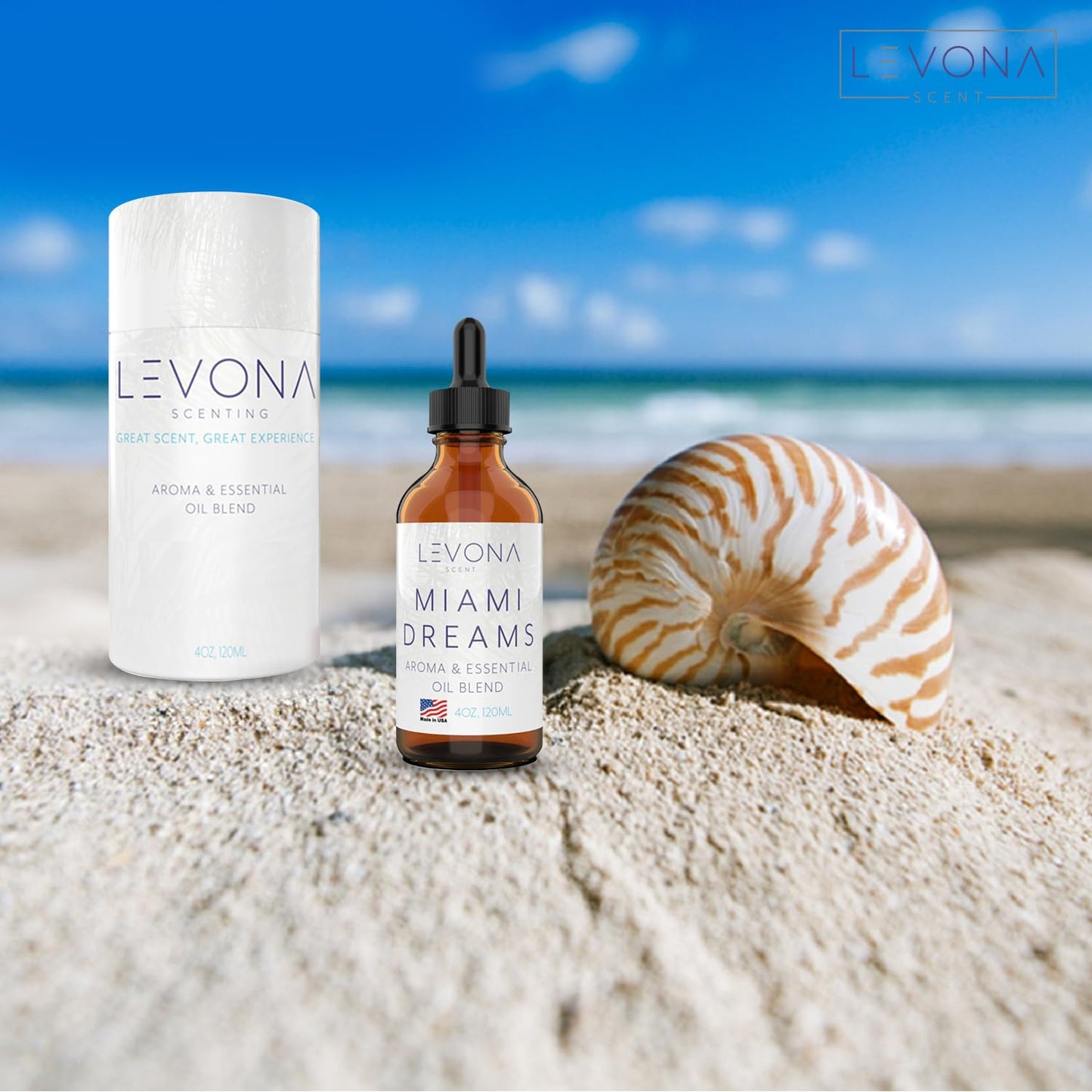 Levona Miami Dreams Diffuser Oils – Luxury Bergamot & Pine Fragrance Oil 120ml