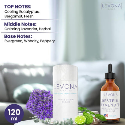 Levona Scent Essential Oils - Restful Lavender 120ml for Diffusers