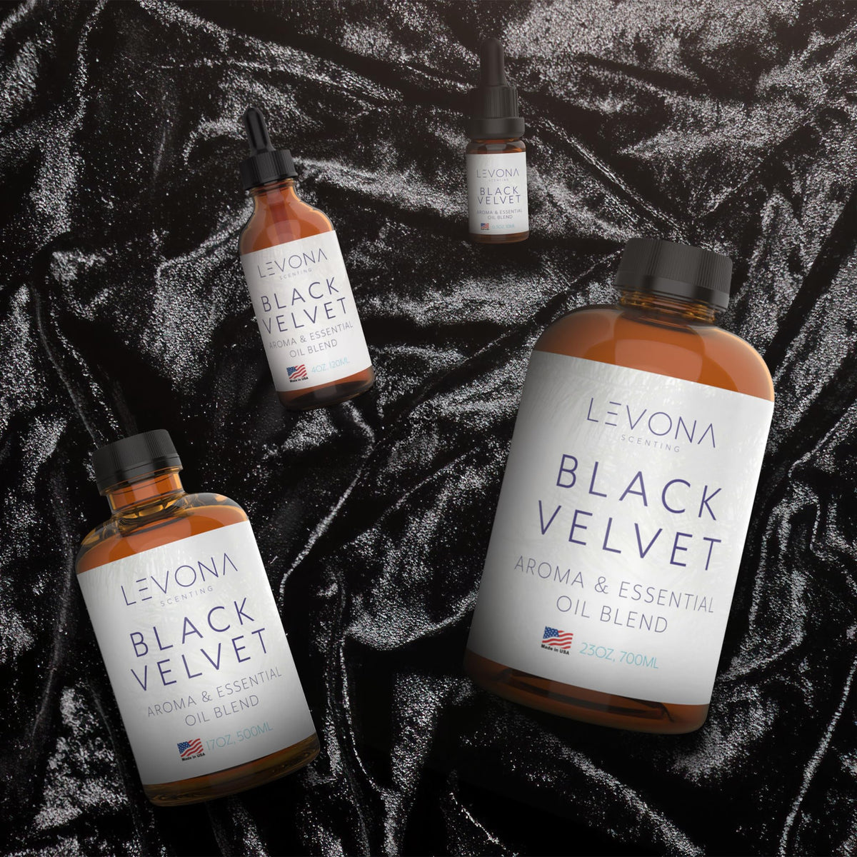 Levona Scent Black Velvette Diffuser Oils – 100% Pure Essential Oils, Woody Citrus & Herbal Floral