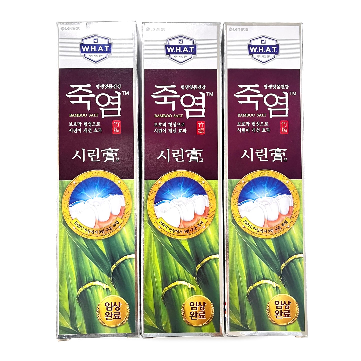 LG Shiringo Bamboo Salt Toothpaste for Sensitive Teeth – 120 g (4.23 oz) x 3