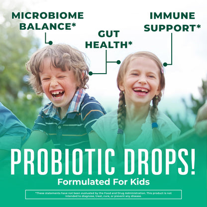 MaryRuth Organics USDA Organic Liquid Kids Probiotic Drops – Digestive Health, Immune Support, Vegan & Non-GMO | 30 Servings