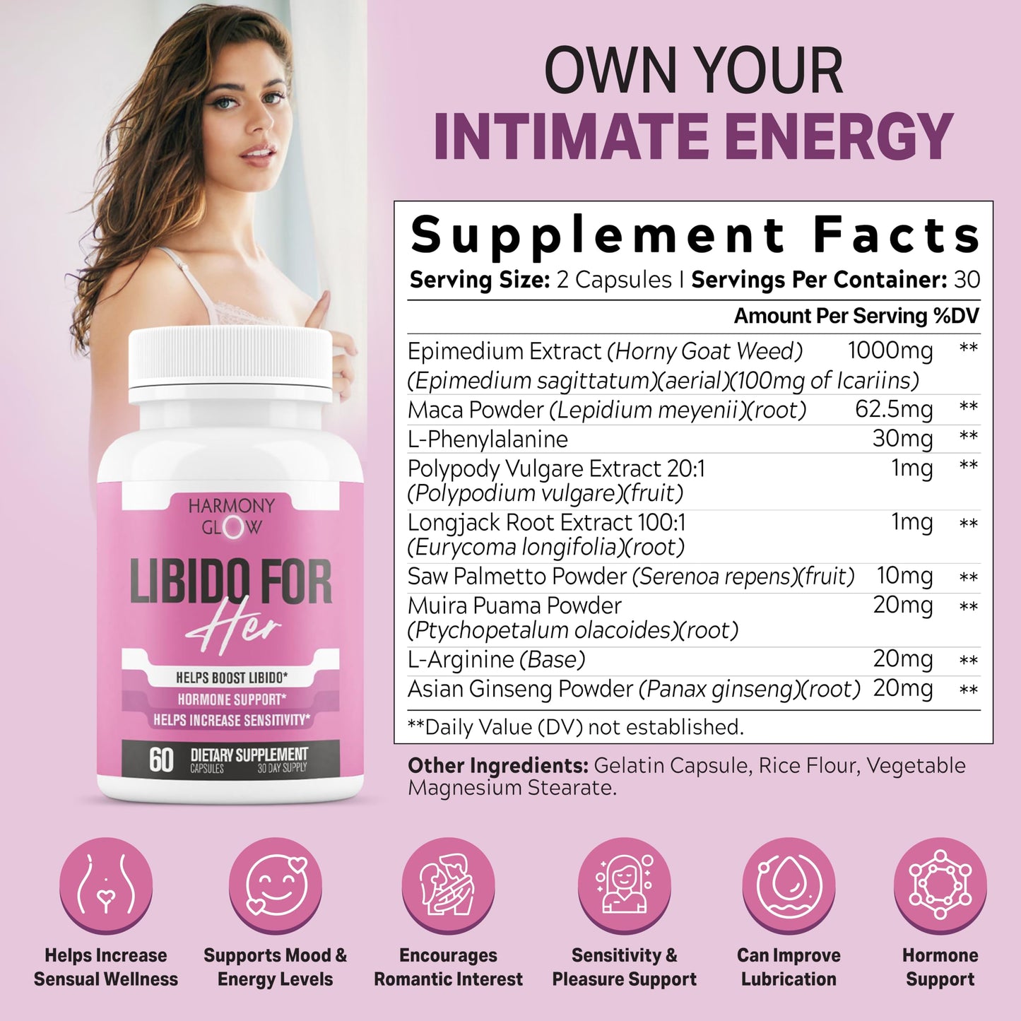 Libido for HER - Libido Booster for Women | 60 Capsules | 3rd Party Tested
