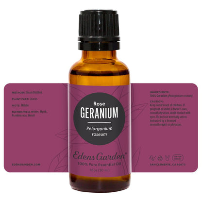 Edens Garden Geranium-Rose Essential Oil – 100% Pure Therapeutic Grade, 30 ml
