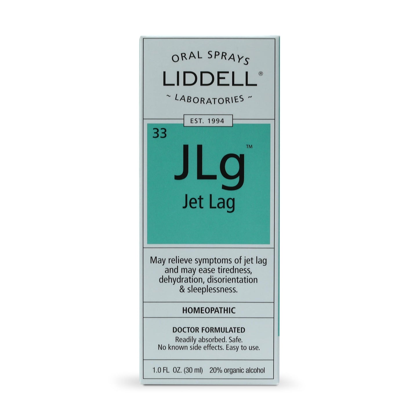 Liddell Homeopathic Jet Lag Remedy - 1 fl oz (Pack of 2) | Natural Relief