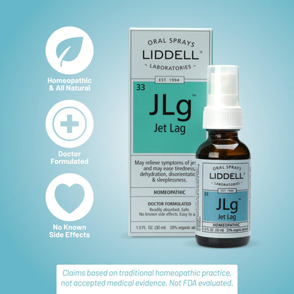 Liddell Homeopathic Jet Lag Remedy - 1 fl oz (Pack of 2) | Natural Relief