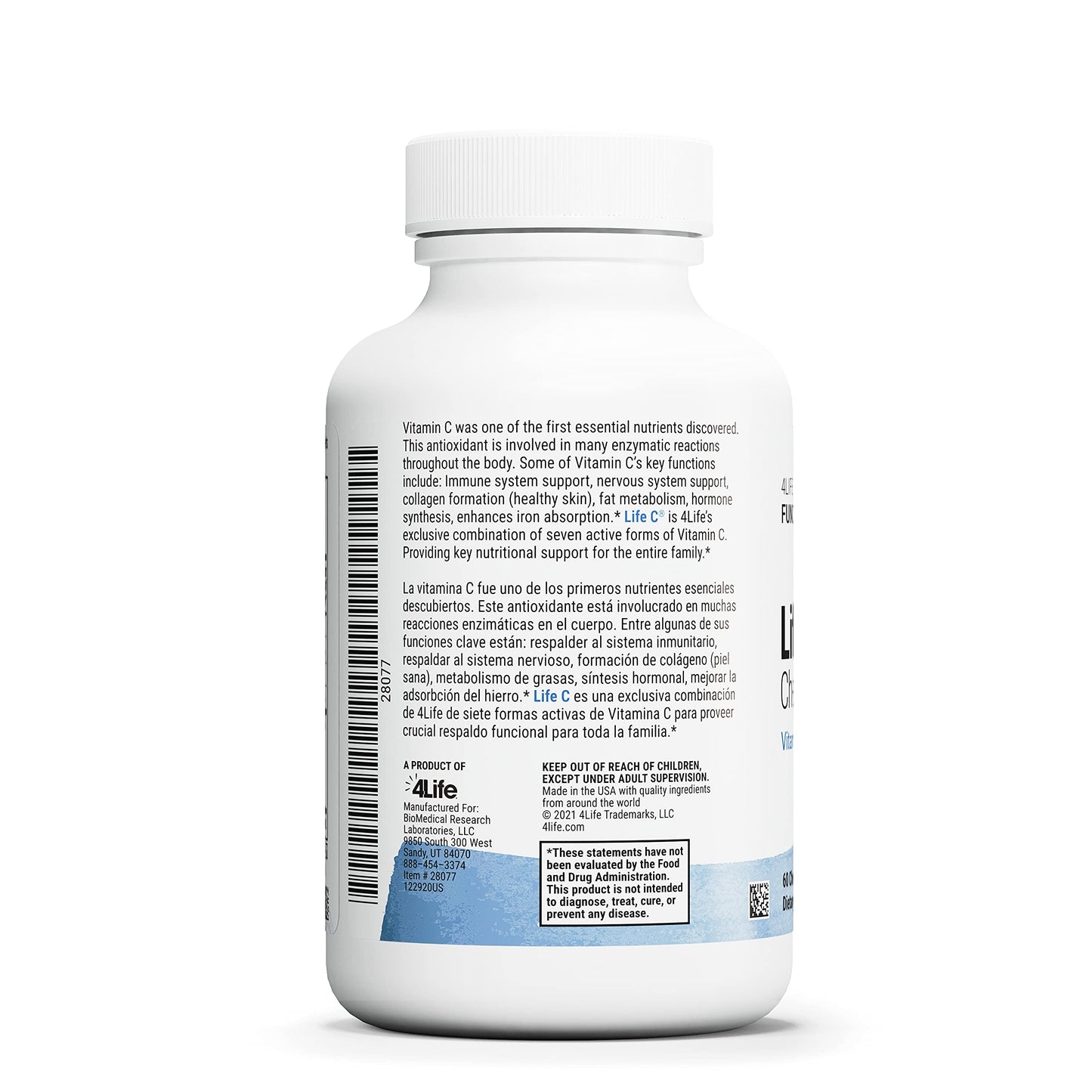 4Life Life C Vitamin C – 7 Active Forms for Immune Support (Citrus) | 60 Chewables