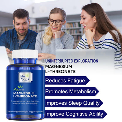 LIFE CAPX Magnesium L-Threonate (Magtein™) – Improve Memory, Cognition & Sleep | 90 Capsules