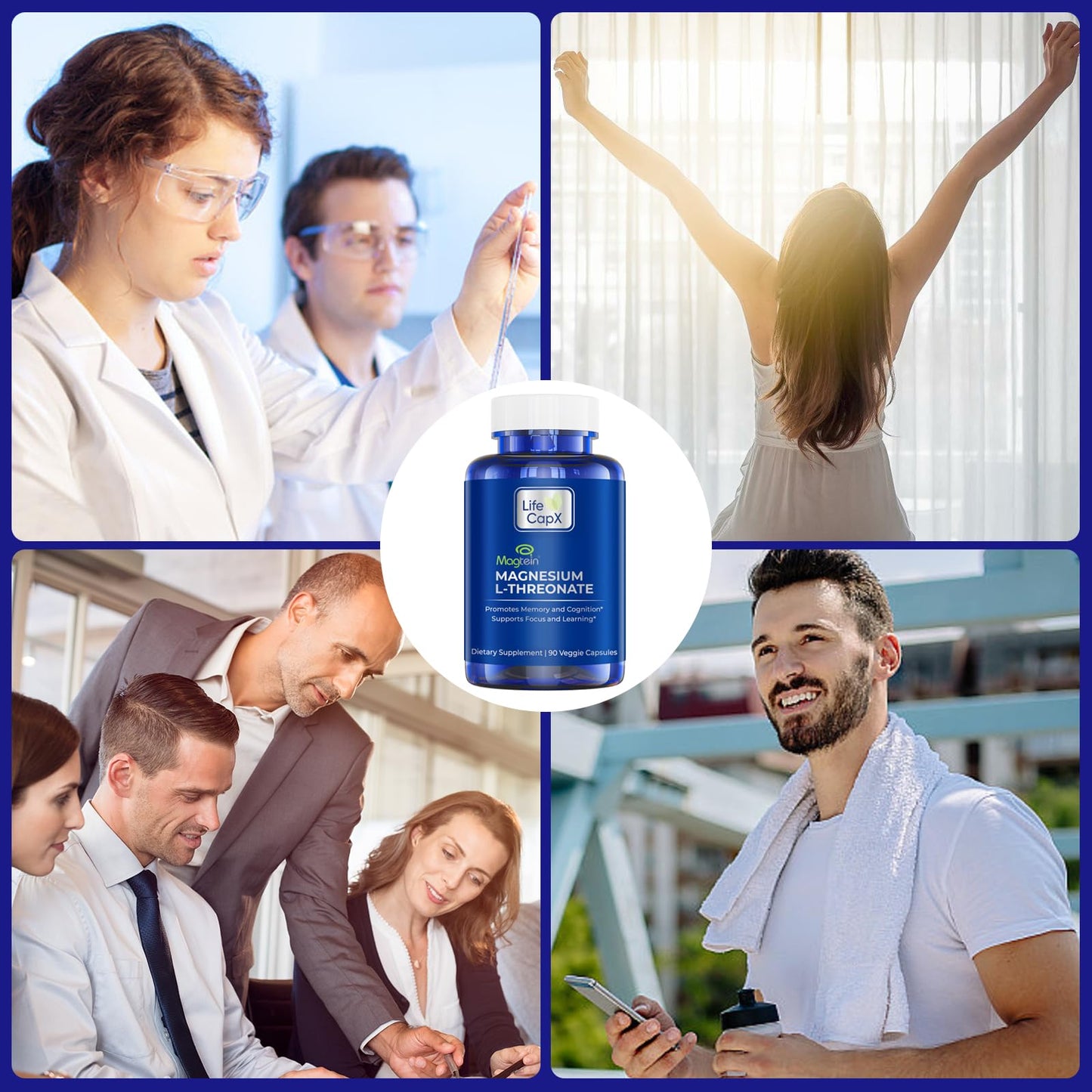 LIFE CAPX Magnesium L-Threonate (Magtein™) – Improve Memory, Cognition & Sleep | 90 Capsules