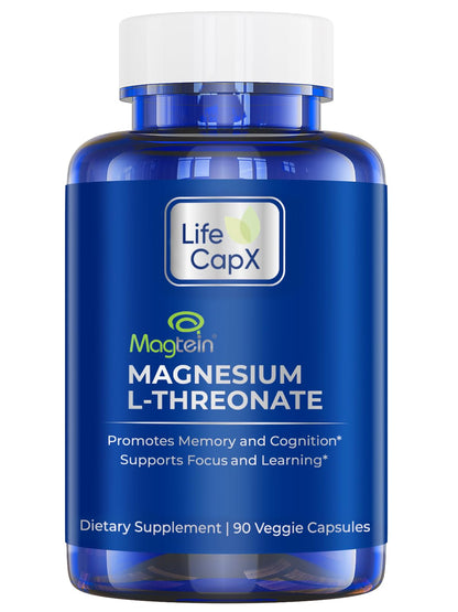 LIFE CAPX Magnesium L-Threonate (Magtein™) – Improve Memory, Cognition & Sleep | 90 Capsules