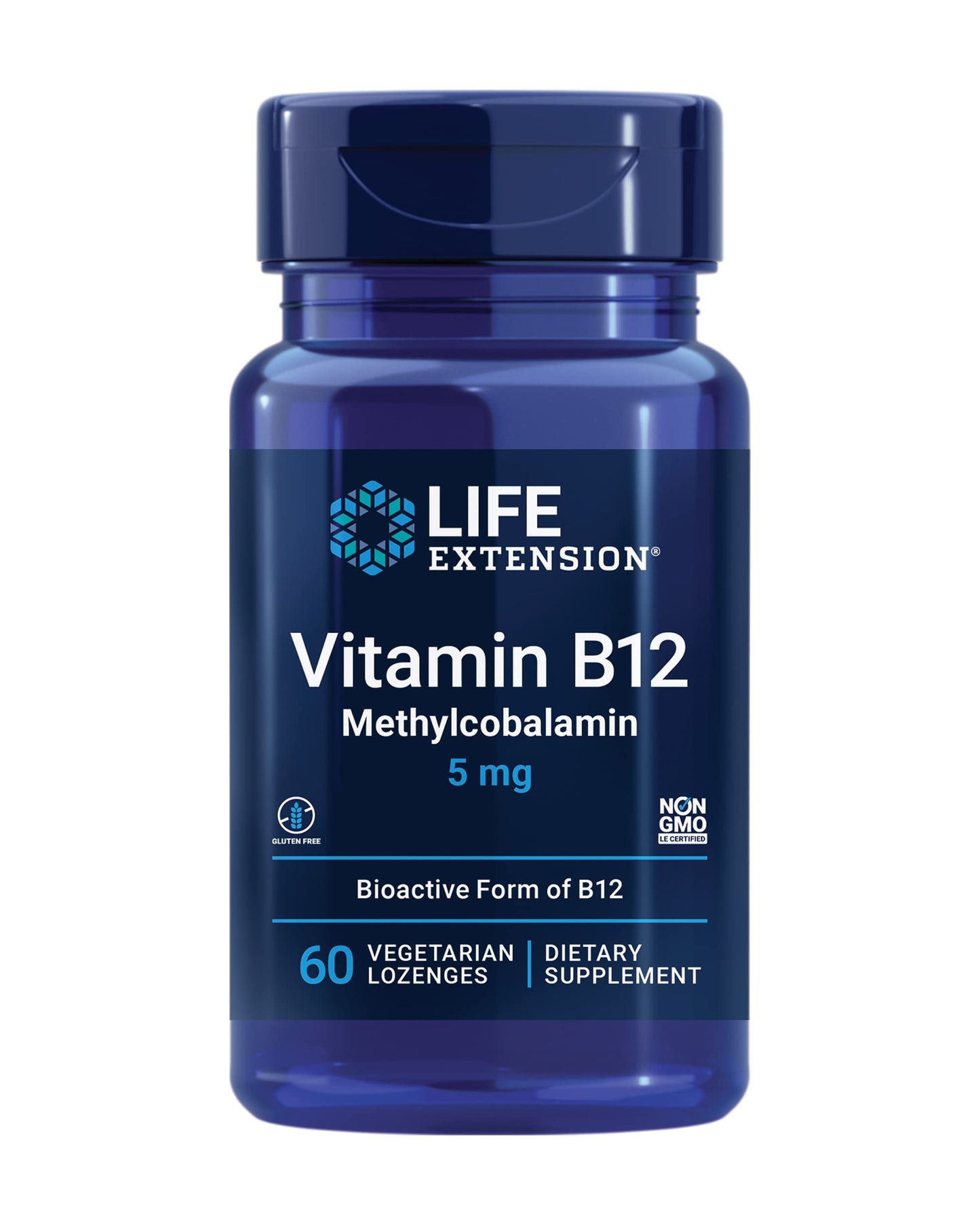 Life Extension Vitamin B12 Methylcobalamin – 5 mg Quick-Dissolving Lozenges (60) | Gluten-Free, Non-GMO, Vegetarian