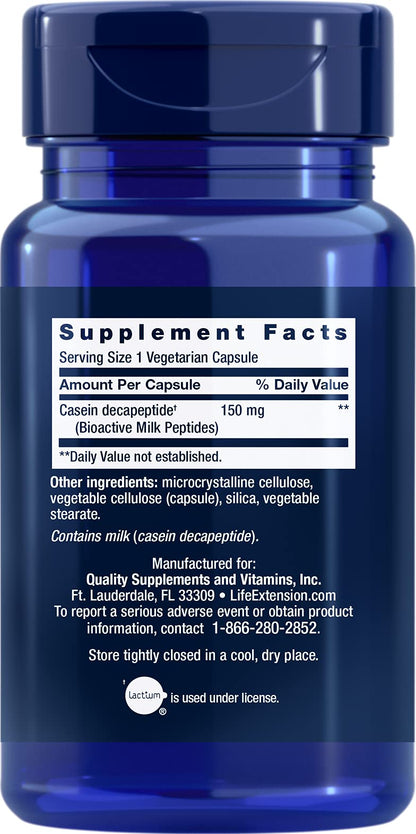 Life Extension Bioactive Milk Peptides - 150 mg - 30 Veg Caps (Pack of 3)