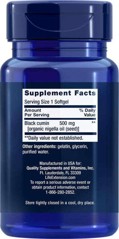 Life Extension Black Cumin Seed Oil 60 Softgels (Pack of 2) – Immune Support