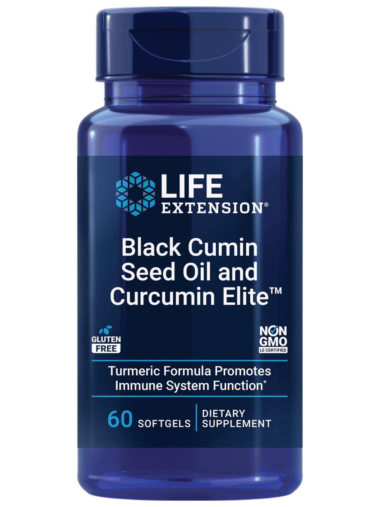 Life Extension Black Cumin Seed Oil & Curcumin Elite – Immune Health, High Bioavailability, 60 Softgels